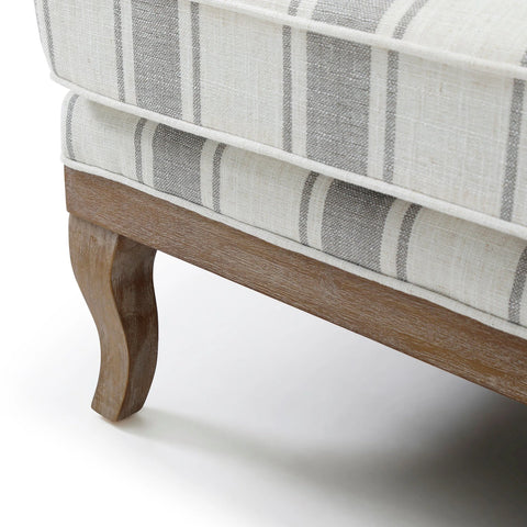 Hastings Two Seater Chair in Gaia Natural Textured Stripe - Pendle Village Furniture
