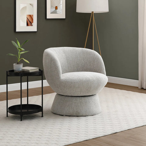 Daisy Olive Chenille Fabric Swivel Chair - Pendle Village Furniture