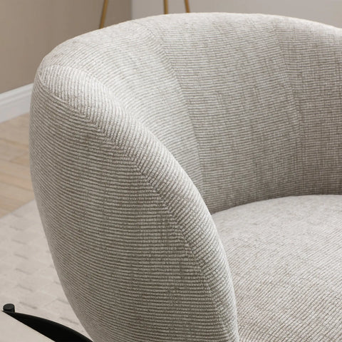 Daisy Olive Chenille Fabric Swivel Chair - Pendle Village Furniture