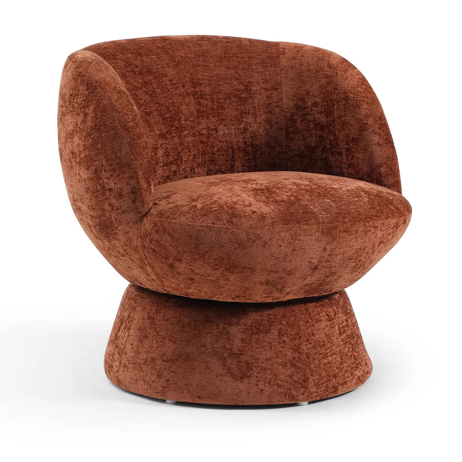 Daisy Olive Chenille Fabric Swivel Chair - Pendle Village Furniture