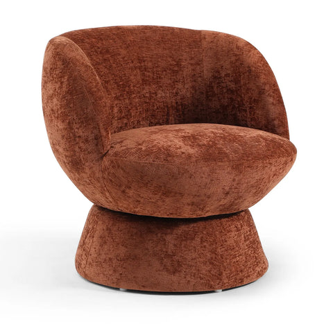 Daisy Olive Chenille Fabric Swivel Chair - Pendle Village Furniture