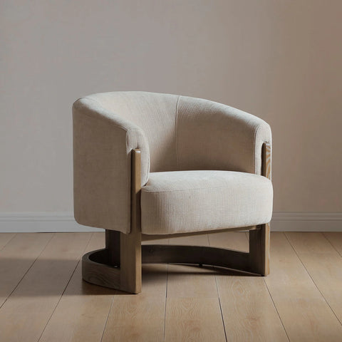 Nox Taupe Chenille Accent Chair - Pendle Village Furniture