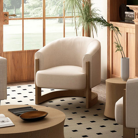 Nox Natural Linen Mix Accent Chair - Pendle Village Furniture