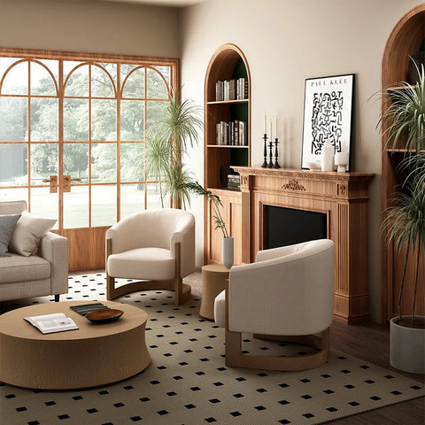 Nox Natural Linen Mix Accent Chair - Pendle Village Furniture