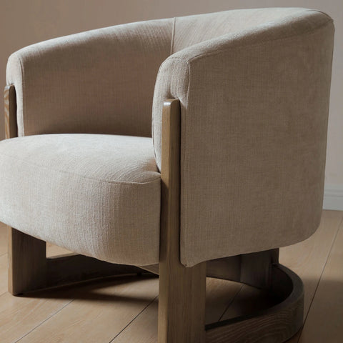 Nox Taupe Chenille Accent Chair - Pendle Village Furniture