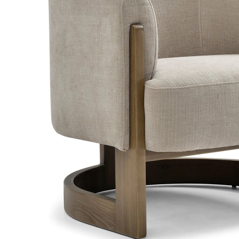 Nox Taupe Chenille Accent Chair - Pendle Village Furniture
