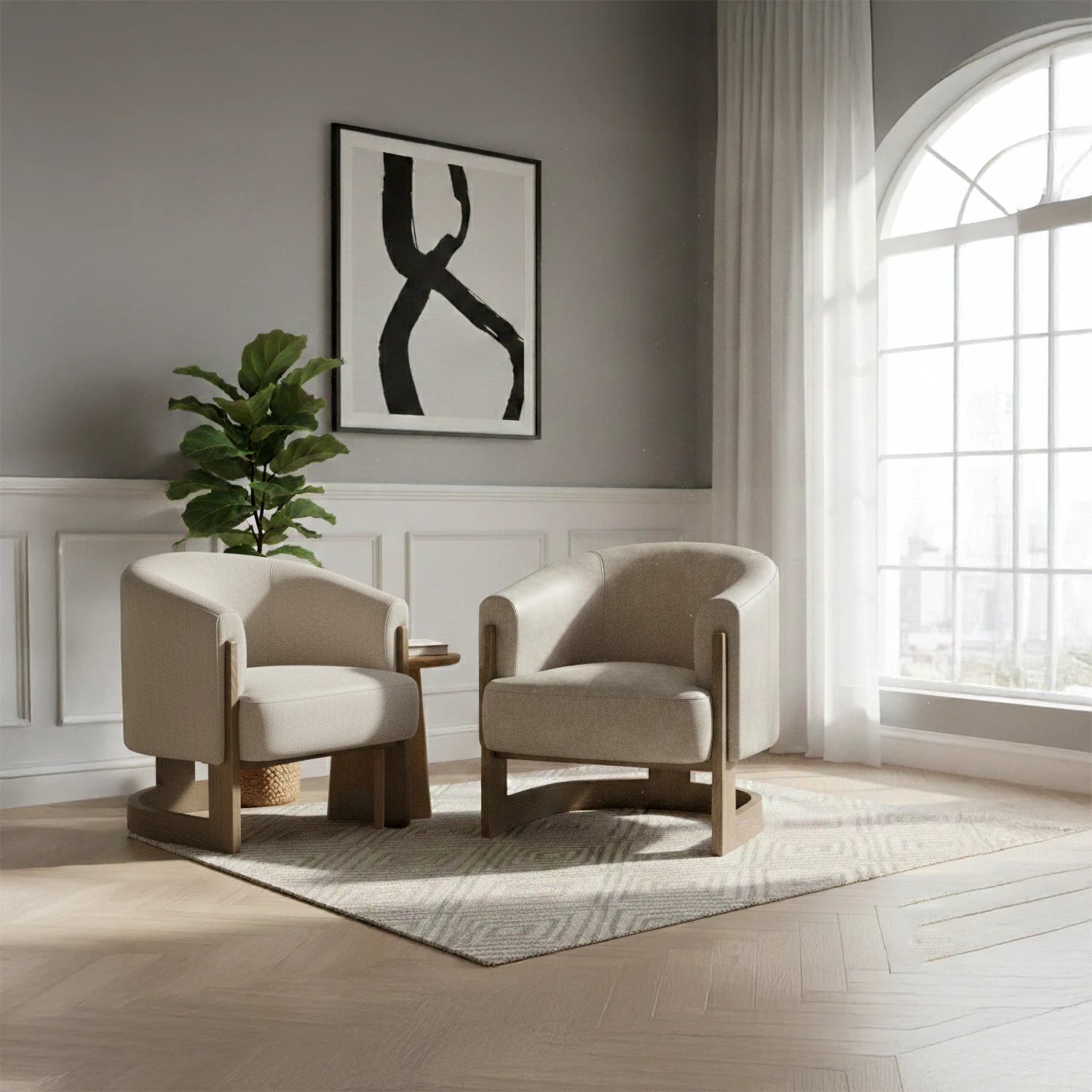 Nox Taupe Chenille Accent Chair - Pendle Village Furniture