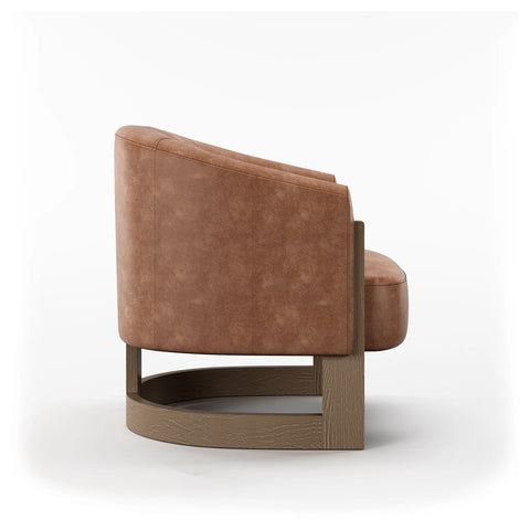 Nox Tan Split Leather Accent Chair - Pendle Village Furniture