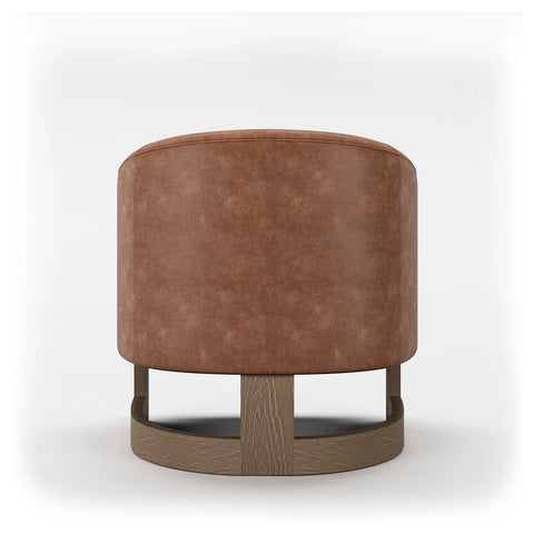 Nox Tan Split Leather Accent Chair - Pendle Village Furniture