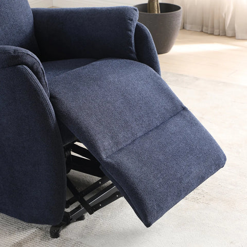 Finn Navy Fabric Dual Motor Rise Recline Chair - Pendle Village Furniture