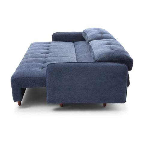 Jaxx Navy Chenille 3 Seater Sofabed - Pendle Village Furniture