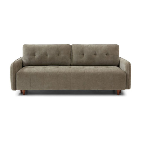 Jaxx Washed Olive Chenille 3 Seater Sofabed - Pendle Village Furniture