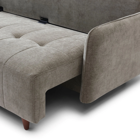 Jaxx Washed Olive Chenille 3 Seater Sofabed - Pendle Village Furniture