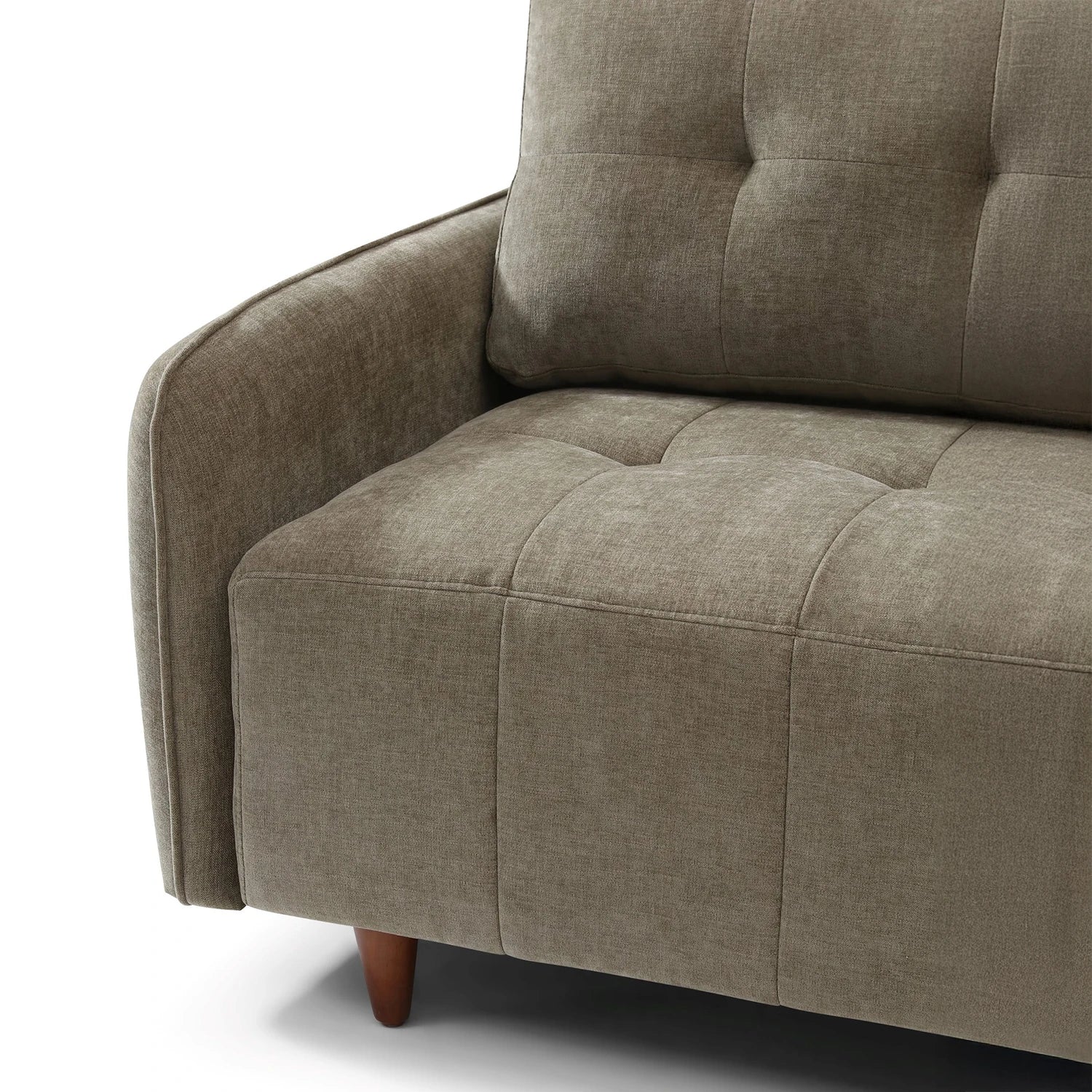 Jaxx Washed Olive Chenille 3 Seater Sofabed - Pendle Village Furniture
