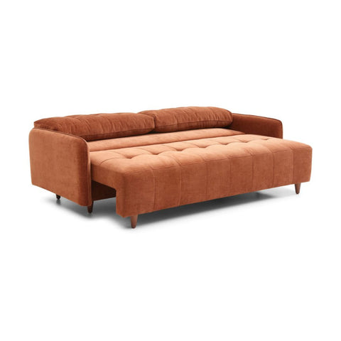 Jaxx Terracotta Chenille 3 Seater Sofabed - Pendle Village Furniture