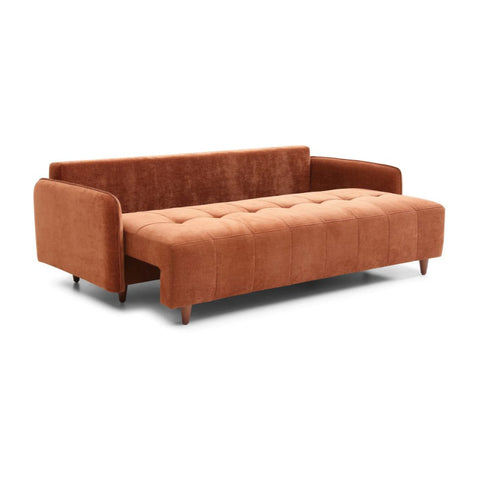 Jaxx Terracotta Chenille 3 Seater Sofabed - Pendle Village Furniture