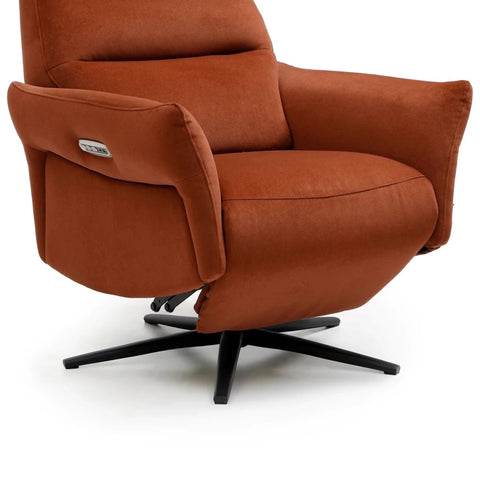 Bury Burnt Orange Electric Recliner Chair