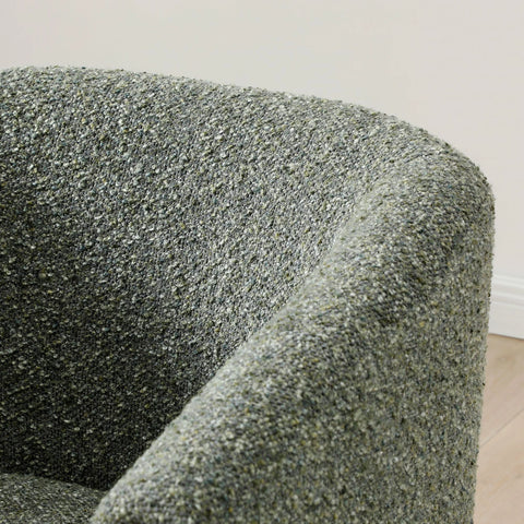 Lilian Tub Chair in Olive Chunky Textured Boucle - Pendle Village Furniture