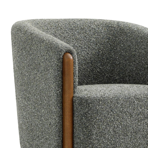 Lilian Tub Chair in Olive Chunky Textured Boucle - Pendle Village Furniture