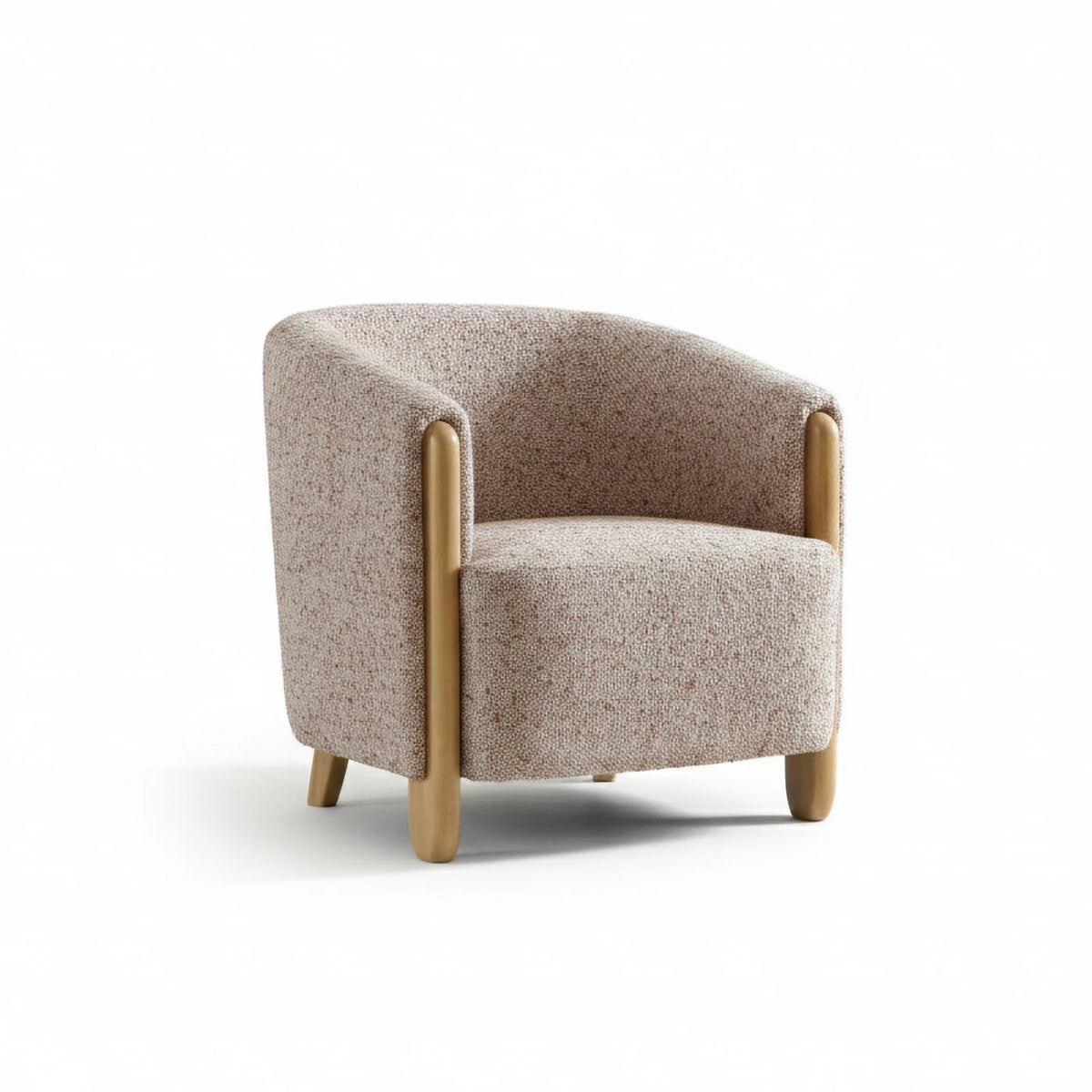 Lilian Tub Chair in Natural Speckled Terracotta - Pendle Village Furniture