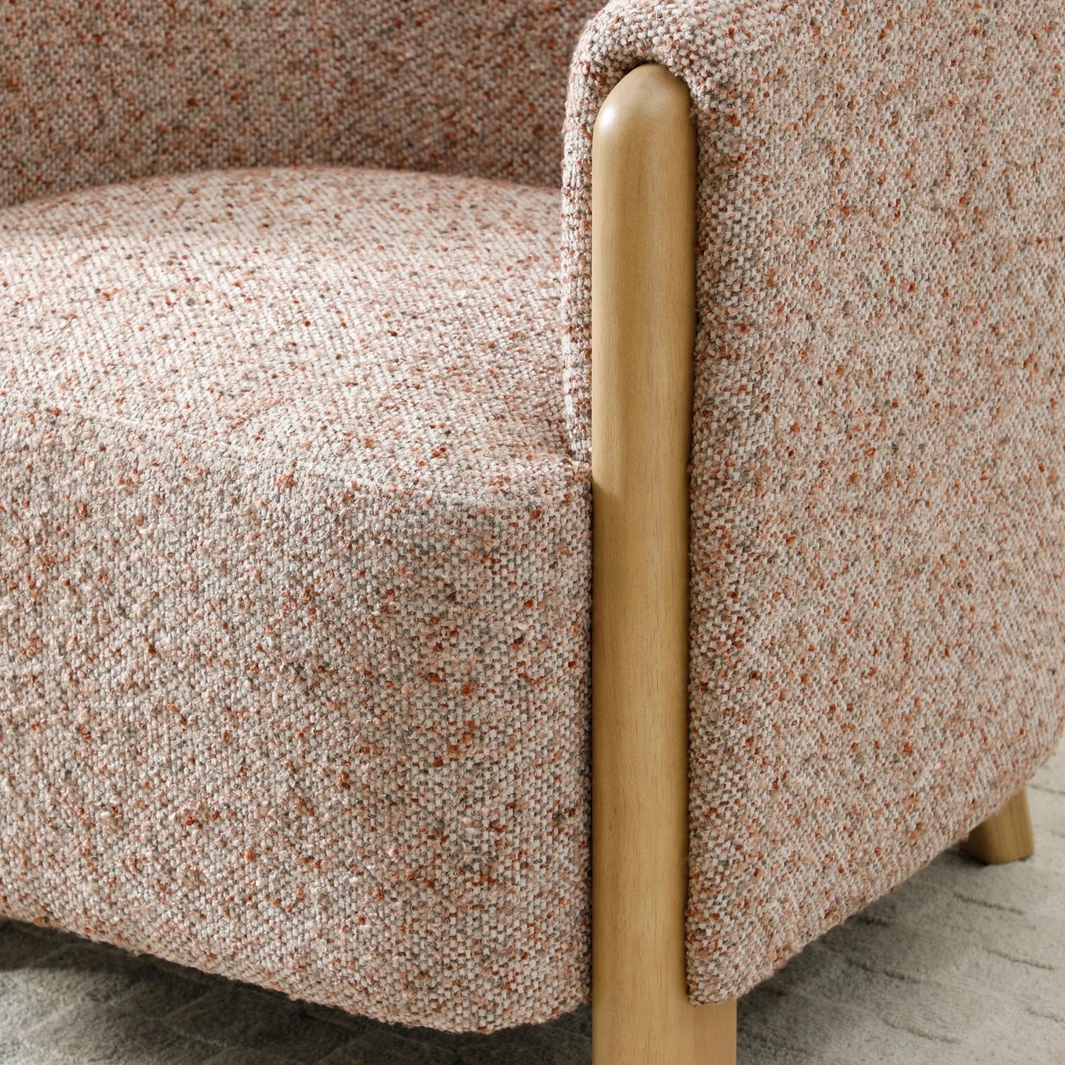 Lilian Tub Chair in Natural Speckled Terracotta - Pendle Village Furniture