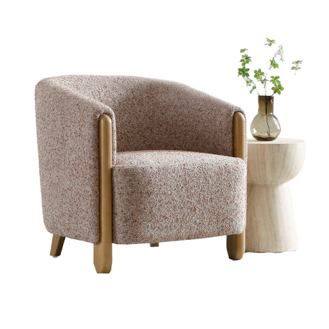 Lilian Tub Chair in Natural Speckled Terracotta - Pendle Village Furniture