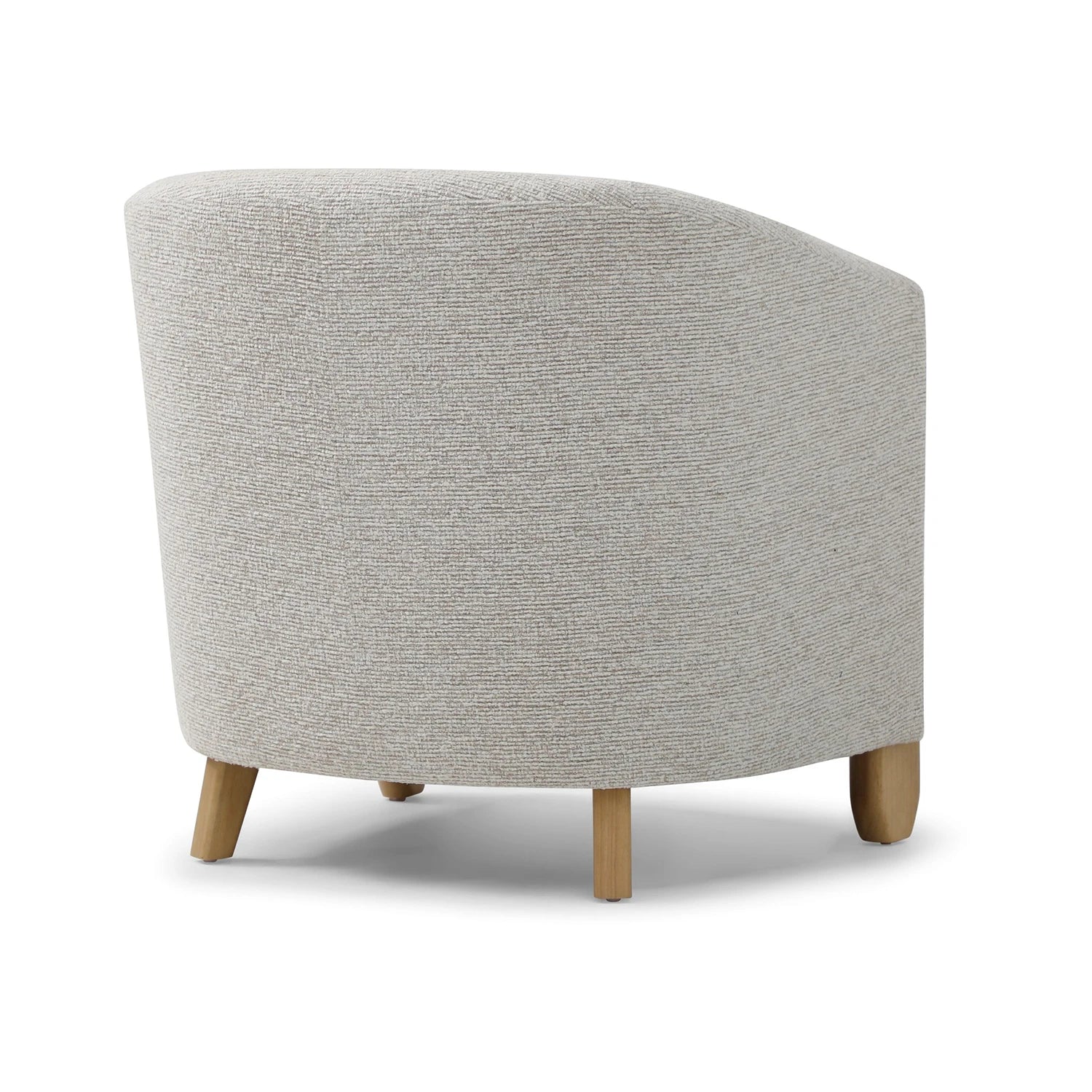 Lilian Tub Chair in Natural Textured Woven Chenille - Pendle Village Furniture