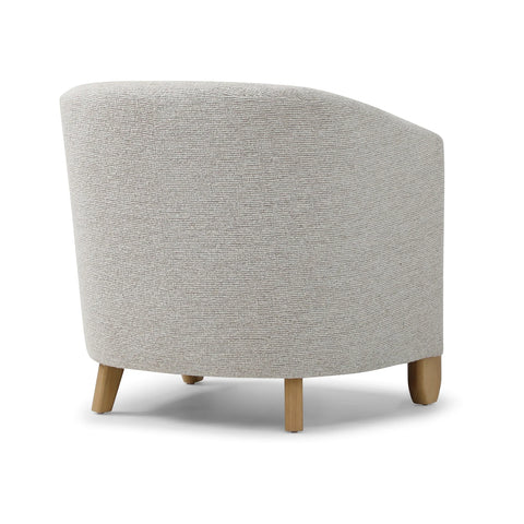 Lilian Tub Chair in Natural Textured Woven Chenille - Pendle Village Furniture