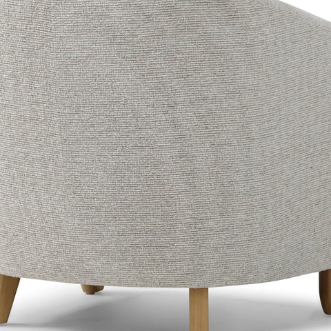 Lilian Tub Chair in Natural Textured Woven Chenille - Pendle Village Furniture