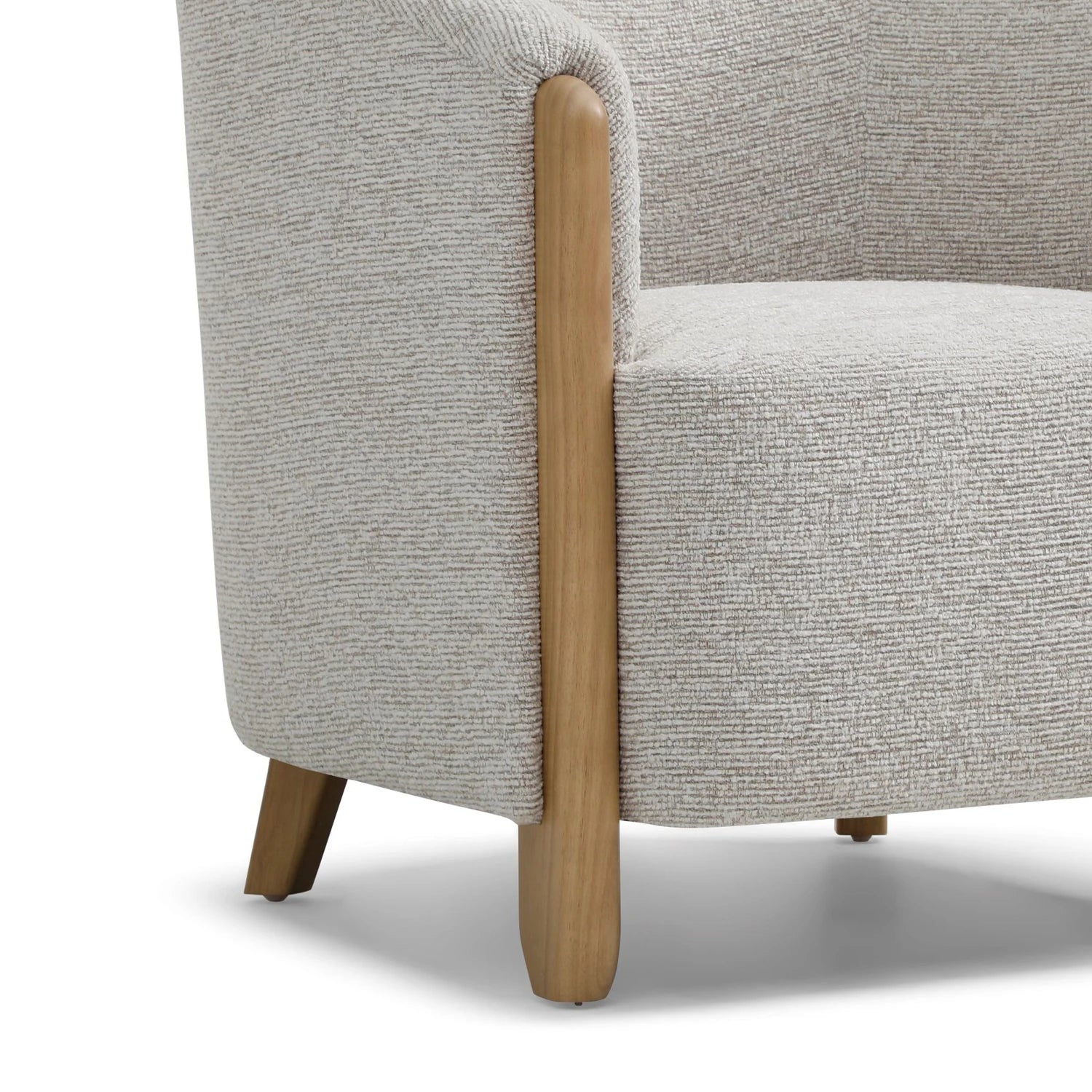 Lilian Tub Chair in Natural Textured Woven Chenille - Pendle Village Furniture