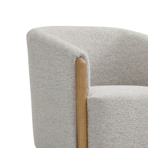 Lilian Tub Chair in Natural Textured Woven Chenille - Pendle Village Furniture