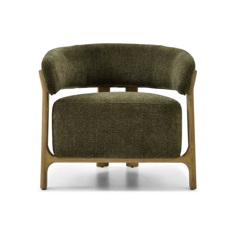 Amos Olive Chenille Accent Chair - Pendle Village Furniture