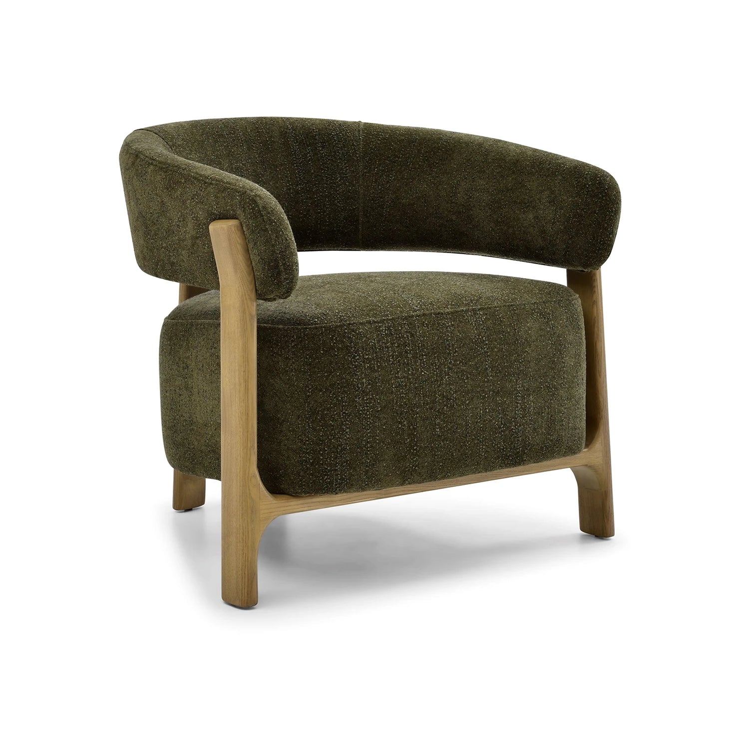 Amos Olive Chenille Accent Chair - Pendle Village Furniture