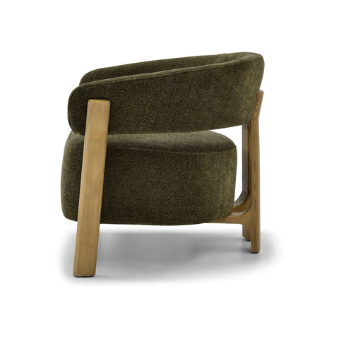 Amos Olive Chenille Accent Chair - Pendle Village Furniture