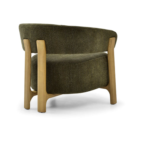 Amos Olive Chenille Accent Chair - Pendle Village Furniture