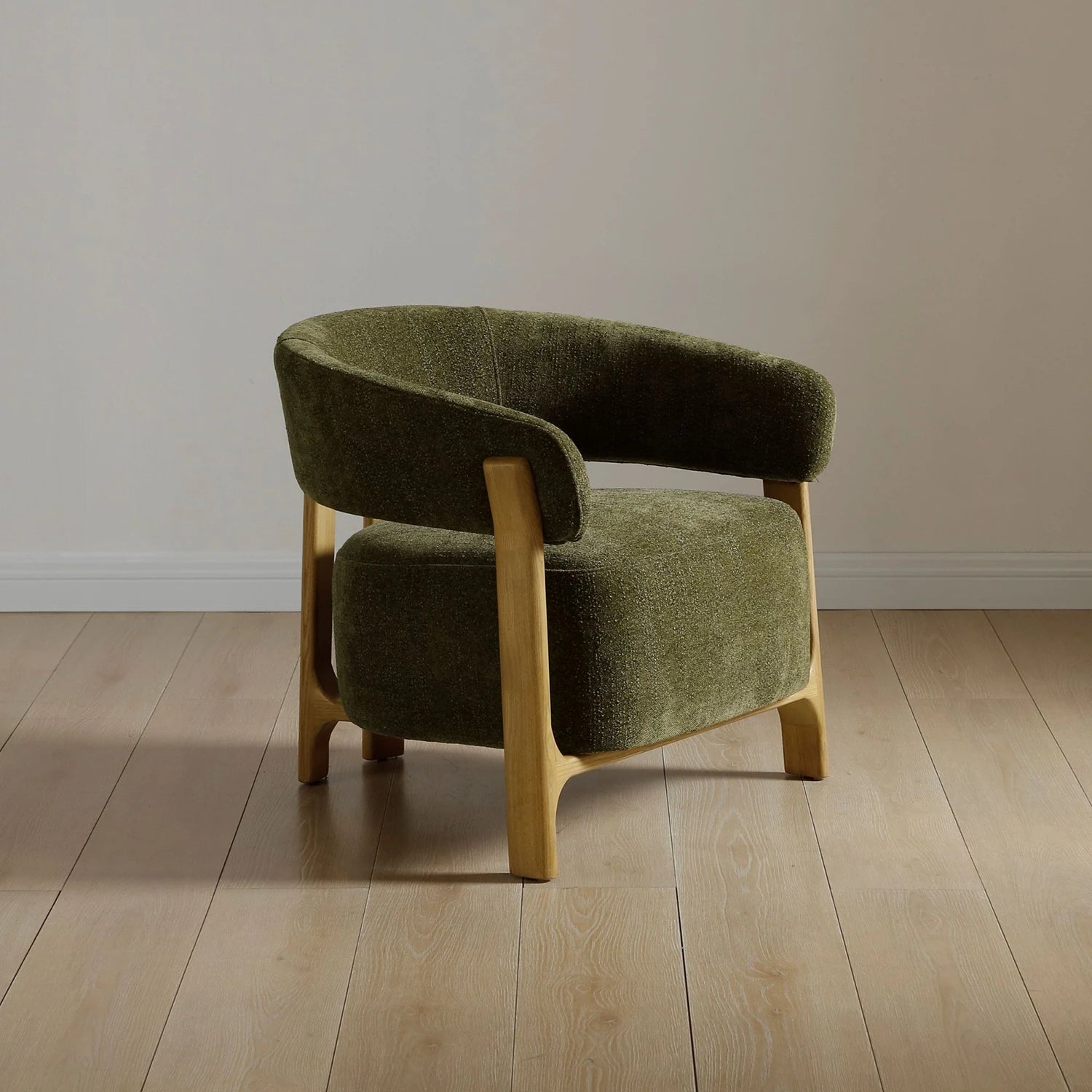 Amos Olive Chenille Accent Chair - Pendle Village Furniture