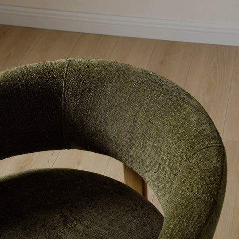 Amos Olive Chenille Accent Chair - Pendle Village Furniture