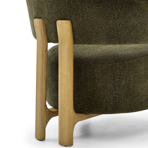 Amos Olive Chenille Accent Chair - Pendle Village Furniture