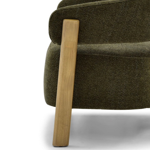 Amos Olive Chenille Accent Chair - Pendle Village Furniture