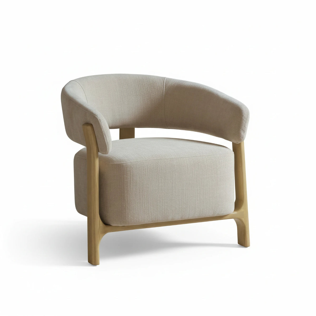 Amos Taupe Chenille Accent Chair - Pendle Village Furniture