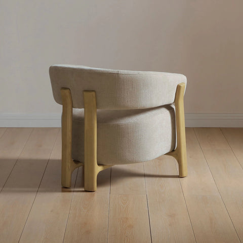 Amos Taupe Chenille Accent Chair - Pendle Village Furniture