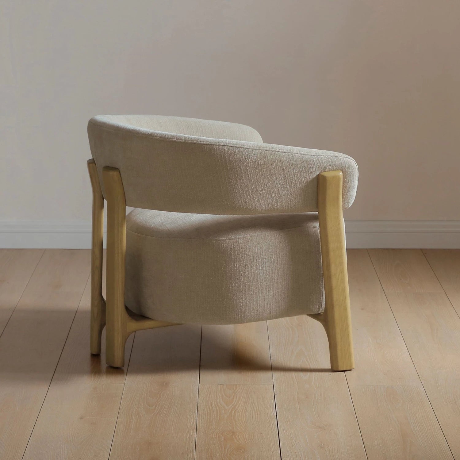 Amos Taupe Chenille Accent Chair - Pendle Village Furniture
