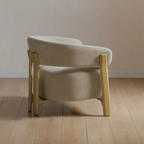 Amos Taupe Chenille Accent Chair - Pendle Village Furniture