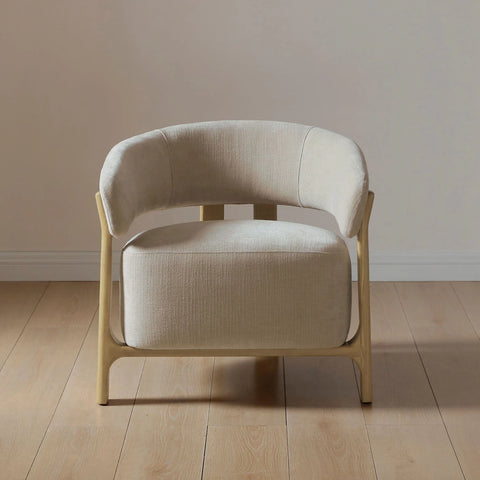 Amos Taupe Chenille Accent Chair - Pendle Village Furniture