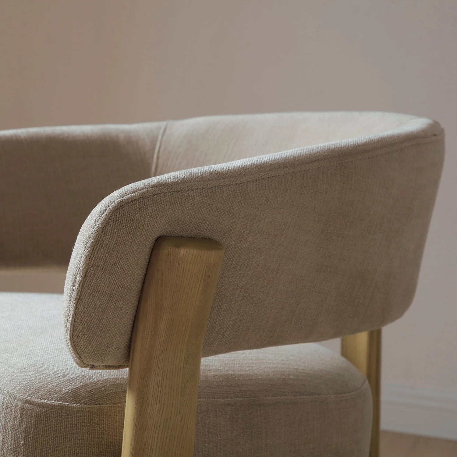 Amos Taupe Chenille Accent Chair - Pendle Village Furniture