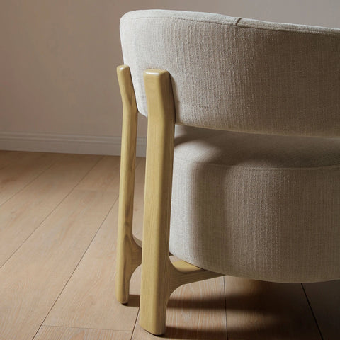 Amos Taupe Chenille Accent Chair - Pendle Village Furniture