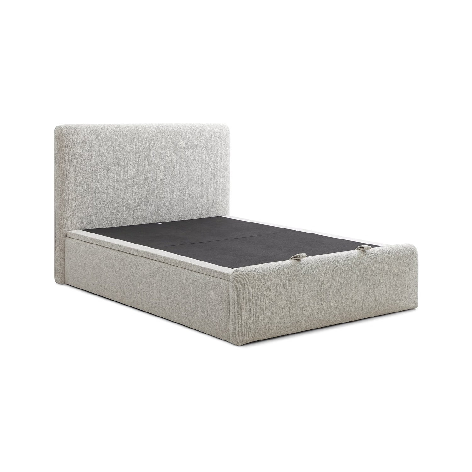 Bella Natural Textured Woven Chenille Fabric Ottoman Bed