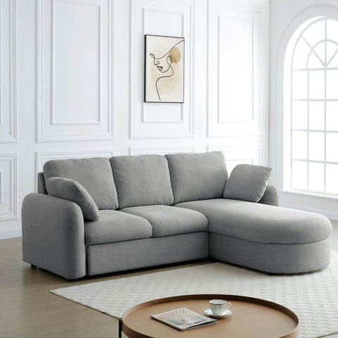 Upgrade your home with the Mayfair Grey Chenille Corner Sofa Bed 