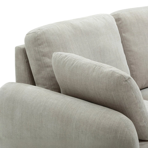 Back Rest of Mayfair Taupe Chenille Corner Sofa Bed RHF Chaise with Storage