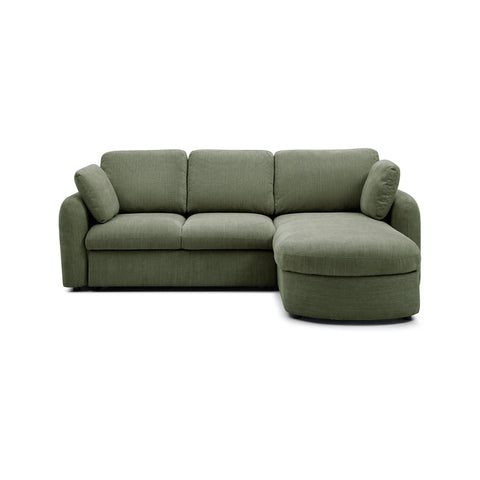 Mayfair Olive Chenille Corner Sofa Bed with Storage